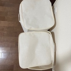  【2個セット】無印良品 ソフトボックス Lサイズ　ポリエステル麻 フタ式 の画像