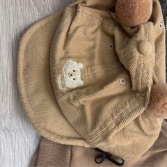 OUTDOOR トレーナー（90）、futafutaカーディガン（95）帽子セットの画像