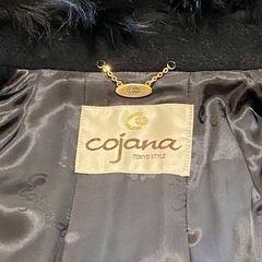 リアルブルーフォックスファー付ウールロングコート cojana 上質ウールの画像