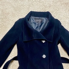 INDIVI アンゴラ混ショールカラーウールコート 40サイズ　Lサイズの画像