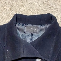 INDIVI アンゴラ混ショールカラーウールコート 40サイズ　Lサイズの画像