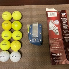 【無料】ゴルフボール、ホルダー、グラブセットの画像