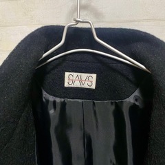 SAVS ウール アルパカ混 ショートコート ジャケット 黒 9号　Ｍサイズの画像