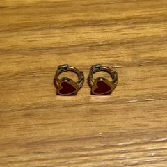 アネモネ　ハート❤️ミニフープピアスの画像