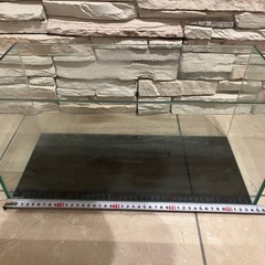 ガラス水槽セット（エアポンプ・フィルター・金魚のエサ・LED照明・保証書付き）の画像