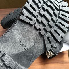 新品 22.5cm レディース ブーツ ブラック 厚底 シューズ サイドゴア 識別番号:【B164-Z】の画像