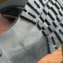 新品 24cm レディース ブーツ ブラック 厚底 シューズ サイドゴア 識別番号:【B163-Z】の画像