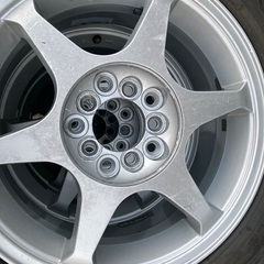 No.172スタットレスタイヤ195/65/15 5H PCD100と114.3 アルミホイール付4本セットの画像