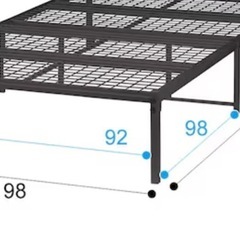 シングルパイプベッド　ブラックの画像