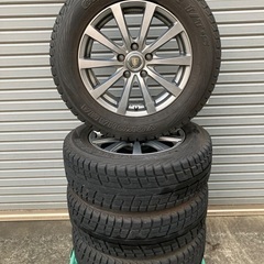 No.173スタットレスタイヤ215/65/16 5H PCD114.3 アルミホイール付4本セットの画像