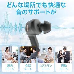 【新品】集音器機能付きワイヤレスイヤホン BT5.3 最大30dB増幅の画像