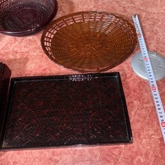 GYP1122 らんたい漆器　籃胎漆器　九籃　お盆　丸盆　花台　久留米の画像