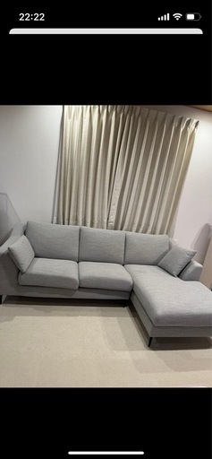 布張りカウチソファ(NポケットA15LC DR-MGY) (ペイ) 西白井のソファ《3