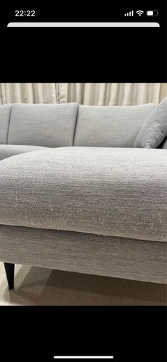 布張りカウチソファ(NポケットA15LC DR-MGY) (ペイ) 西白井のソファ《3