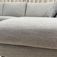 布張りカウチソファ(NポケットA15LC DR-MGY)の画像