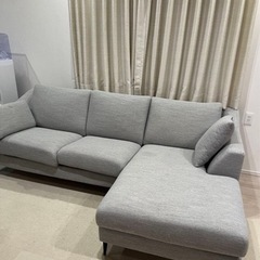 布張りカウチソファ(NポケットA15LC DR-MGY)の画像