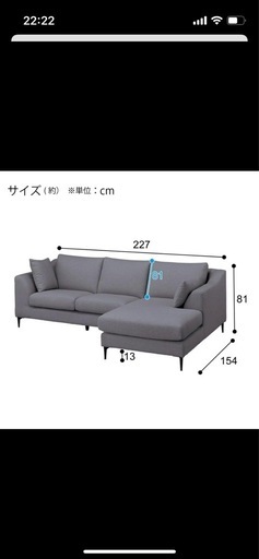 布張りカウチソファ(NポケットA15LC DR-MGY) (ペイ) 西白井のソファ《3