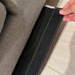 布張りカウチソファ(NポケットA15LC DR-MGY)の画像