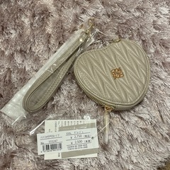 ALTROSE ハート型 キルティング　コインケース　ベージュの画像