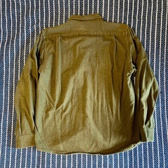 【無印良品】 長袖コットンシャツ Lサイズ 2枚セット（オリーブ／ブラウン）の画像