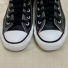 CONVERSEコンバース オールスターハイカット レザーブラック24.5cmの画像