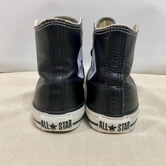 CONVERSEコンバース オールスターハイカット レザーブラック24.5cmの画像