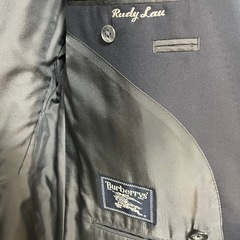 バーバリー スーツ　ジャケット ダブル テーラードジャケット ウール メンズ　サイズMからL ネイビー　紺 ダブルスーツ スーツの画像