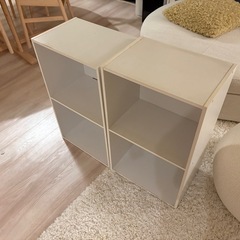 カラーボックス　ホワイト　2個セットの画像