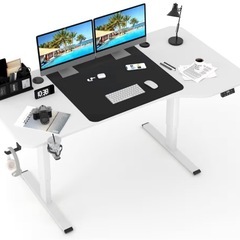 【即日】Alebert 昇降デスク 160cm（ホワイト）の画像