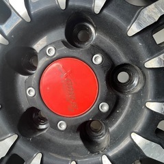 三菱デリカd5　4本 スタッドレスタイヤとホイールの画像