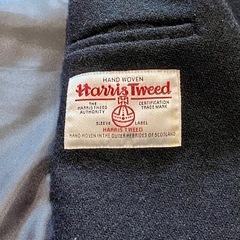 BEAMS LIGHTS ハリスツイード チェスターコート黒 M ウール100%の画像