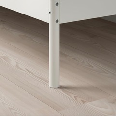 IKEA セミダブル　ベッドフレーム　ホワイト　イケア　ベベルスタードの画像