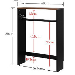 コンソールテーブル　玄関テーブル　スリム　ホワイト　グレー　白　木　棚　ラックの画像