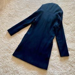 Karlingアンゴラ混フード付ミドルコートS黒の画像