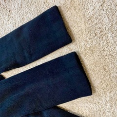 アンゴラ混フード付ロングコート Mサイズ 黒　BLACKの画像