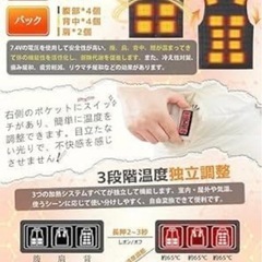 【新品未開封】電熱ベスト ヒーターベスト ホワイト L 3段階調温 速暖  軽量 アウター バッテリー無し 洗濯可 の画像