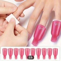 ジェルネイル　ソークオフクリップ　クリアカラーの画像