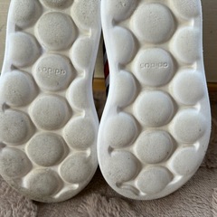 adidas キッズスニーカー　ストライプ赤青15cmの画像