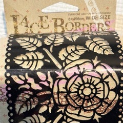 ワイドレースボーダー　インテリアレースステッカーシールの画像