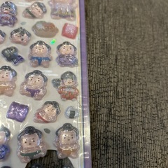 和柄ボンボンドロップシール　お相撲さんの画像