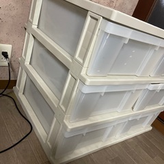 透明　収納ケース　６箱　3段
の画像