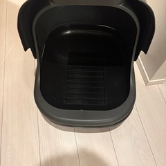 デオトイレ 猫用トイレ 本体セット フード付き グレーの画像