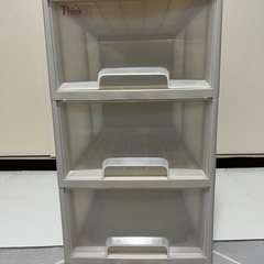 押入れ収納　引き出し　透明　プラスチック　3段の画像