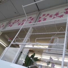 極上美品　伸縮式　洗濯機ラック　ニトリ　洗濯機　ラック　ハンガーラック　ハンガー　ラック　物干し竿の画像