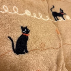 【予約中】かわいい黒猫柄のふわふわ毛布（シングル 140×200cm）　お子様にもの画像