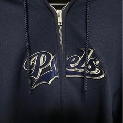 Split Logo Zip Hood Blue Bankrupt の画像