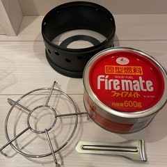 【新品未使用】丸型ミニコンロ　固形燃料付き　の画像