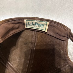 美品！80's USA製 L.L.Bean 6パネルレザーキャップ LARGE エルエルビーンの画像