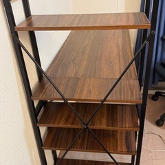 棚付きワークデスク(幅120×奥行56×高さ120cm)在宅ワークに最適！の画像