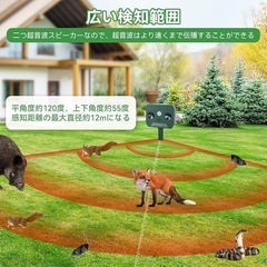 動物撃退器 猫よけ 超音波 害獣よけ 鳥よけ 猫避け 最強 害獣対策器 LEDの画像